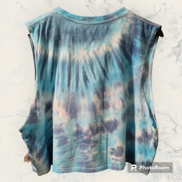 🆕️Forever 21 X Nickelodeon Rugrats Cropped Tank Muscle T Size L NWT Tie-Dye - Picture 2 of 5